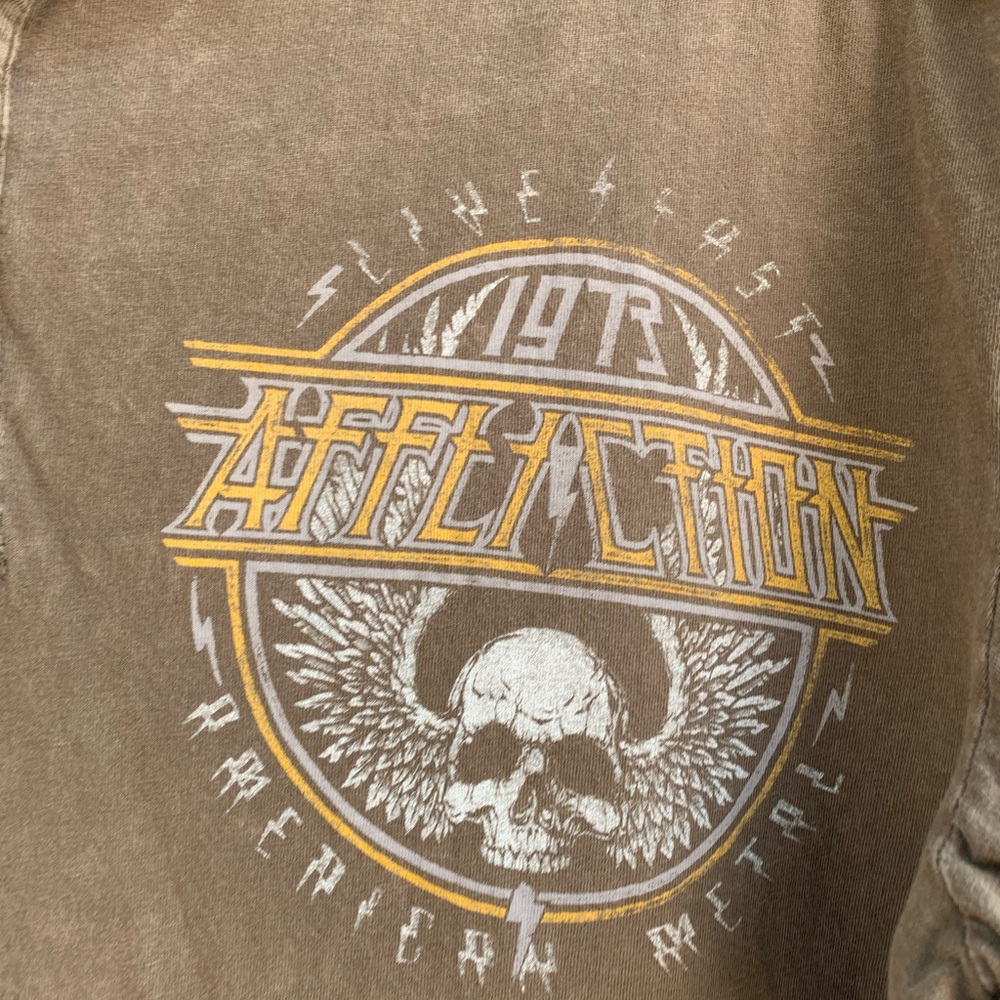 Y2K Vintage Affliction men's hooded T-shirt size XL. - Picture 5 of 10